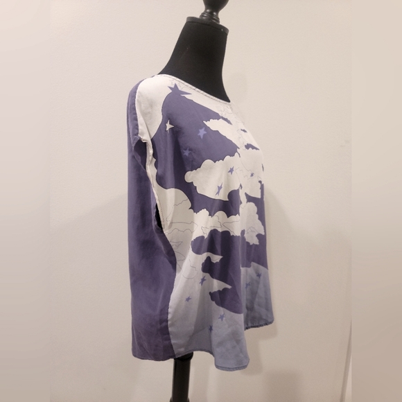 cAbi Celestial Dolman Sleeve Silk Blouse Size M - Picture 2 of 4